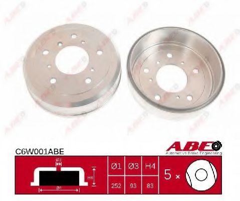 Тормозной барабан ABE C6W001ABE