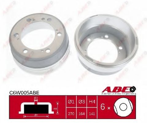 Тормозной барабан ABE C6W005ABE