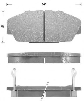 Комплект тормозных колодок, дисковый тормоз KAISHIN D5085