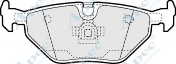 Комплект тормозных колодок, дисковый тормоз APEC braking PAD1045