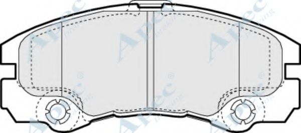 Комплект тормозных колодок, дисковый тормоз APEC braking PAD1135