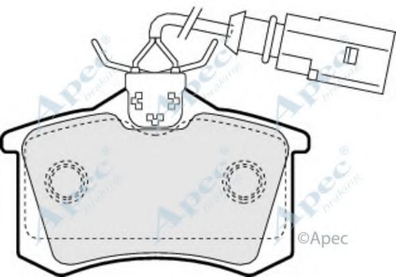 Комплект тормозных колодок, дисковый тормоз APEC braking PAD1157