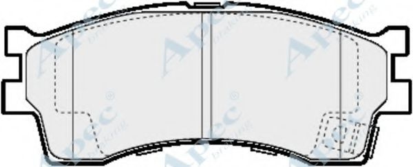 Комплект тормозных колодок, дисковый тормоз APEC braking PAD1160