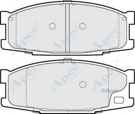 Комплект тормозных колодок, дисковый тормоз APEC braking PAD1192