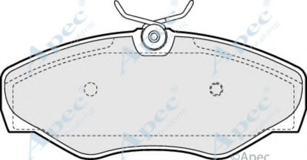 Комплект тормозных колодок, дисковый тормоз APEC braking PAD1202