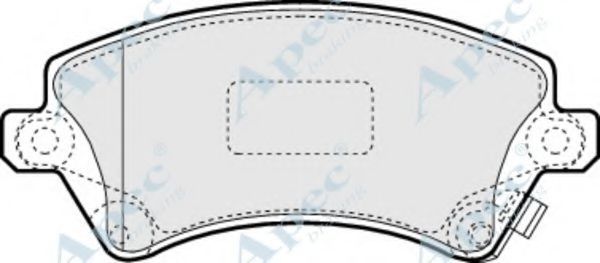Комплект тормозных колодок, дисковый тормоз APEC braking PAD1223