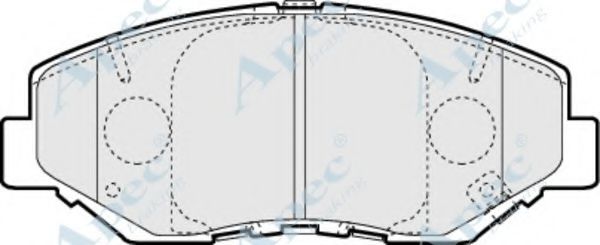 Комплект тормозных колодок, дисковый тормоз APEC braking PAD1284