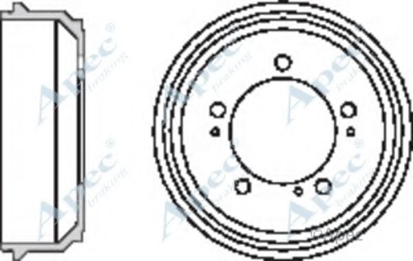 Тормозной барабан APEC braking DRM9931