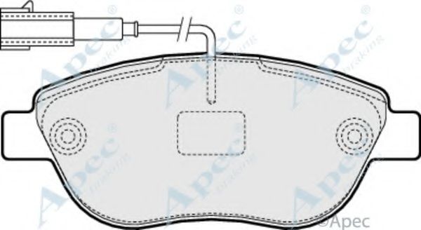 Комплект тормозных колодок, дисковый тормоз APEC braking PAD1550