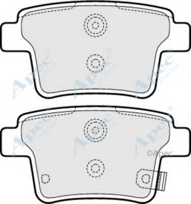 Комплект тормозных колодок, дисковый тормоз APEC braking PAD1631