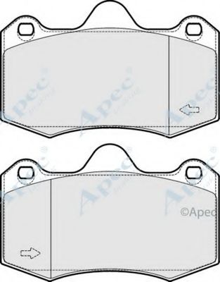 Комплект тормозных колодок, дисковый тормоз APEC braking PAD1721