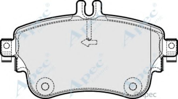 Комплект тормозных колодок, дисковый тормоз APEC braking PAD1882