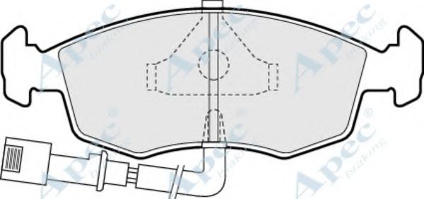 Комплект тормозных колодок, дисковый тормоз APEC braking PAD387