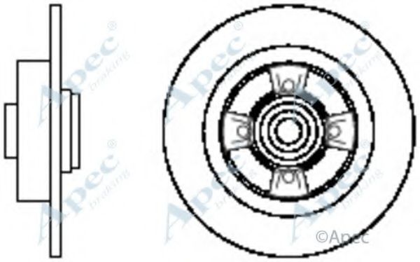 Тормозной диск APEC braking DSK2233
