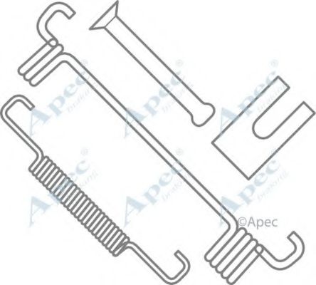 Комплектующие, тормозная колодка APEC braking KIT2005