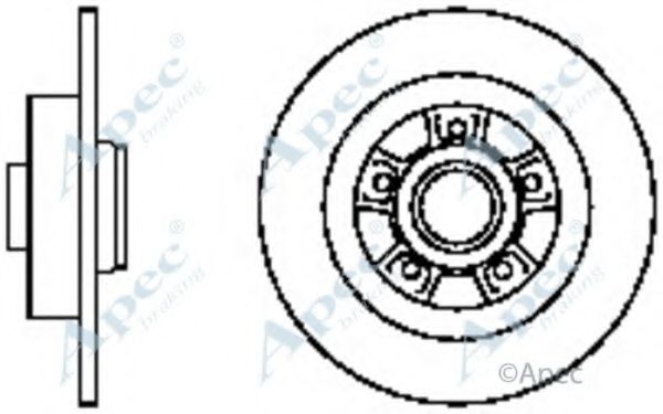 Тормозной диск APEC braking DSK2234