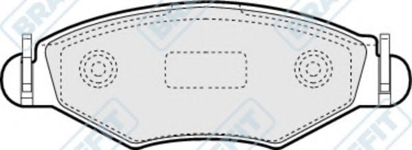 Комплект тормозных колодок, дисковый тормоз APEC braking PD3033