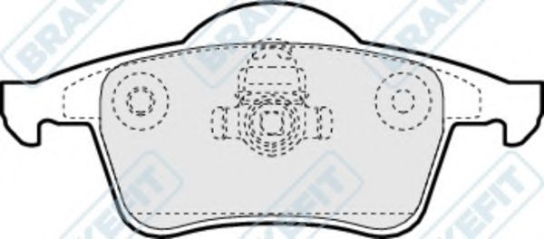 Комплект тормозных колодок, дисковый тормоз APEC braking PD3045