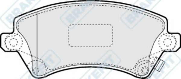 Комплект тормозных колодок, дисковый тормоз APEC braking PD3100