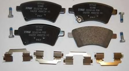 Комплект тормозных колодок, дисковый тормоз MOTAQUIP LVXL1304