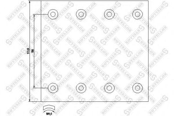 Комплект тормозных башмаков, барабанные тормоза STELLOX 85-00987-SX