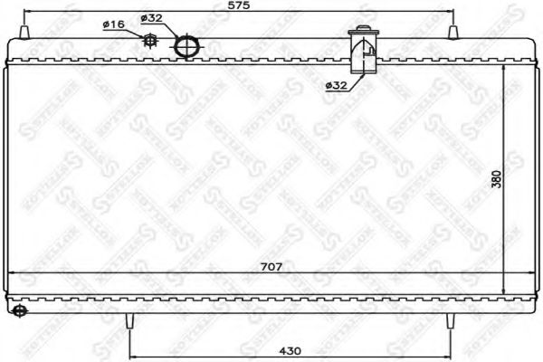 Радиатор, охлаждение двигателя STELLOX 10-25642-SX