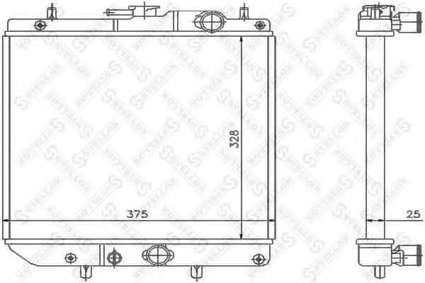 Радиатор, охлаждение двигателя STELLOX 10-25709-SX