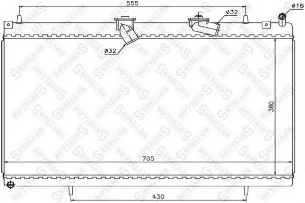 Радиатор, охлаждение двигателя STELLOX 10-26126-SX
