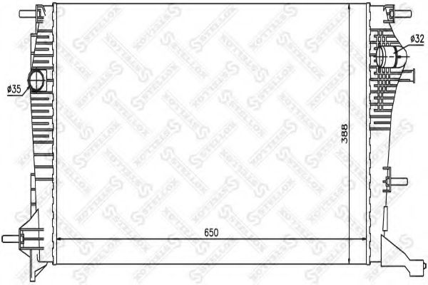 Радиатор, охлаждение двигателя STELLOX 10-26161-SX