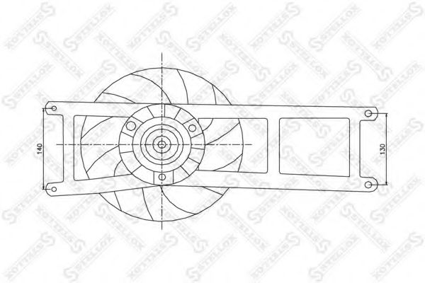 Вентилятор, охлаждение двигателя STELLOX 29-99088-SX