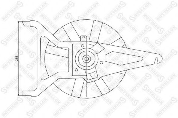 Вентилятор, охлаждение двигателя STELLOX 29-99390-SX