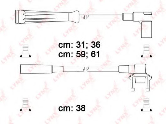 Комплект проводов зажигания LYNXauto SPC6318