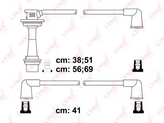 Комплект проводов зажигания LYNXauto SPC7314