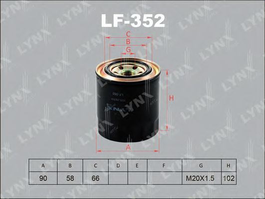 Топливный фильтр LYNXauto LF-352