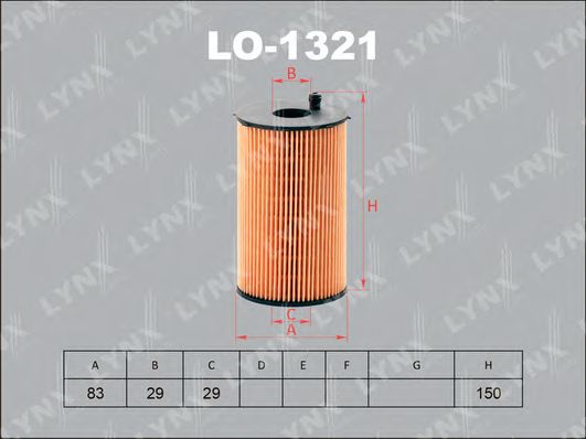 Масляный фильтр LYNXauto LO-1321