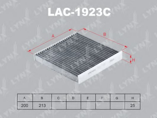 Фильтр, воздух во внутренном пространстве LYNXauto LAC-1923C