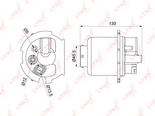 Топливный фильтр LYNXauto LF-1077M