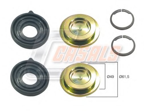 Ремкомплект, тормозной суппорт AUGER 53871