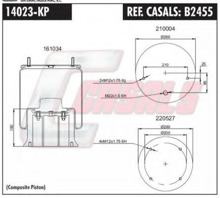 Кожух пневматической рессоры CASALS B2455