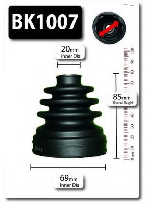 Комплект пылника, приводной вал SHAFTEC BK1007