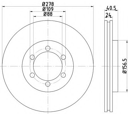 Тормозной диск HELLA PAGID 8DD 355 111-991