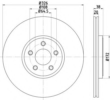 Тормозной диск HELLA PAGID 8DD 355 115-581