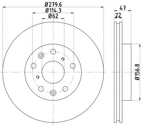 Тормозной диск HELLA PAGID 8DD 355 113-631