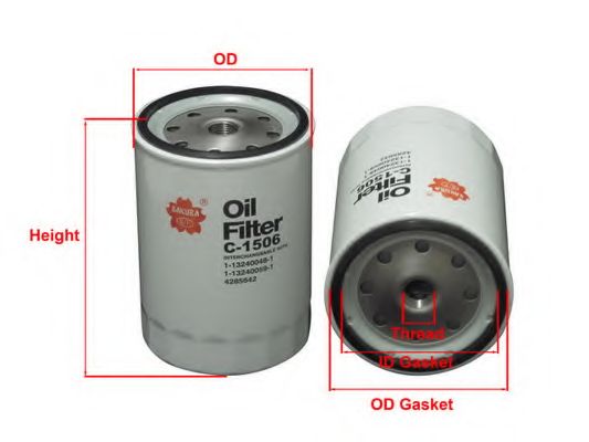 Масляный фильтр SAKURA  Automotive C1506