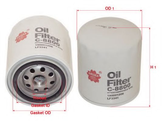 Масляный фильтр SAKURA  Automotive C-8800