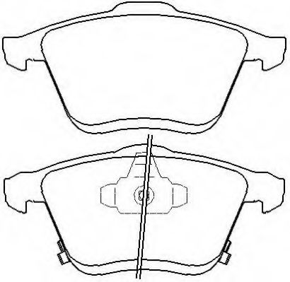 Комплект тормозных колодок, дисковый тормоз ASVA AKD-5802