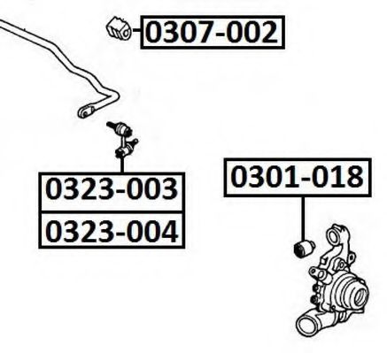 Тяга / стойка, стабилизатор ASVA 0323-003