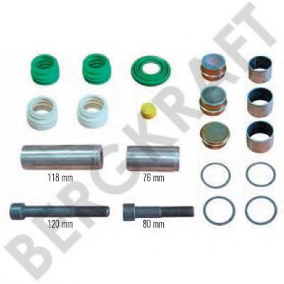 Ремкомплект, тормозной суппорт BERGKRAFT BK1620001AS