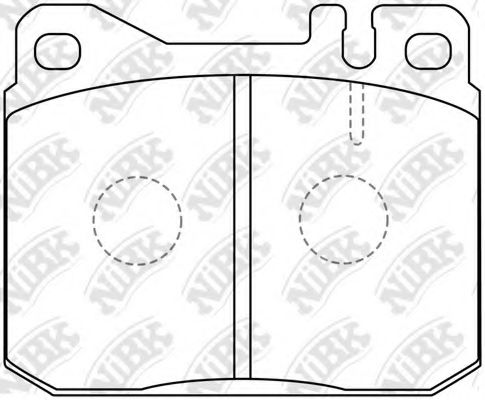 Комплект тормозных колодок, дисковый тормоз NiBK PN0003