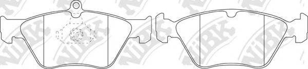 Комплект тормозных колодок, дисковый тормоз NiBK PN0033